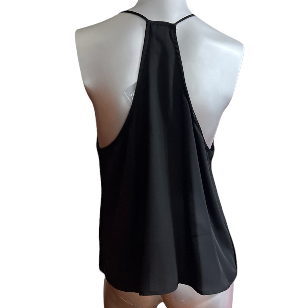 🌟3/$21🌟 NWT WET SEAL BLACK STRAPPY TANK. LARGE. - Picture 2 of 2